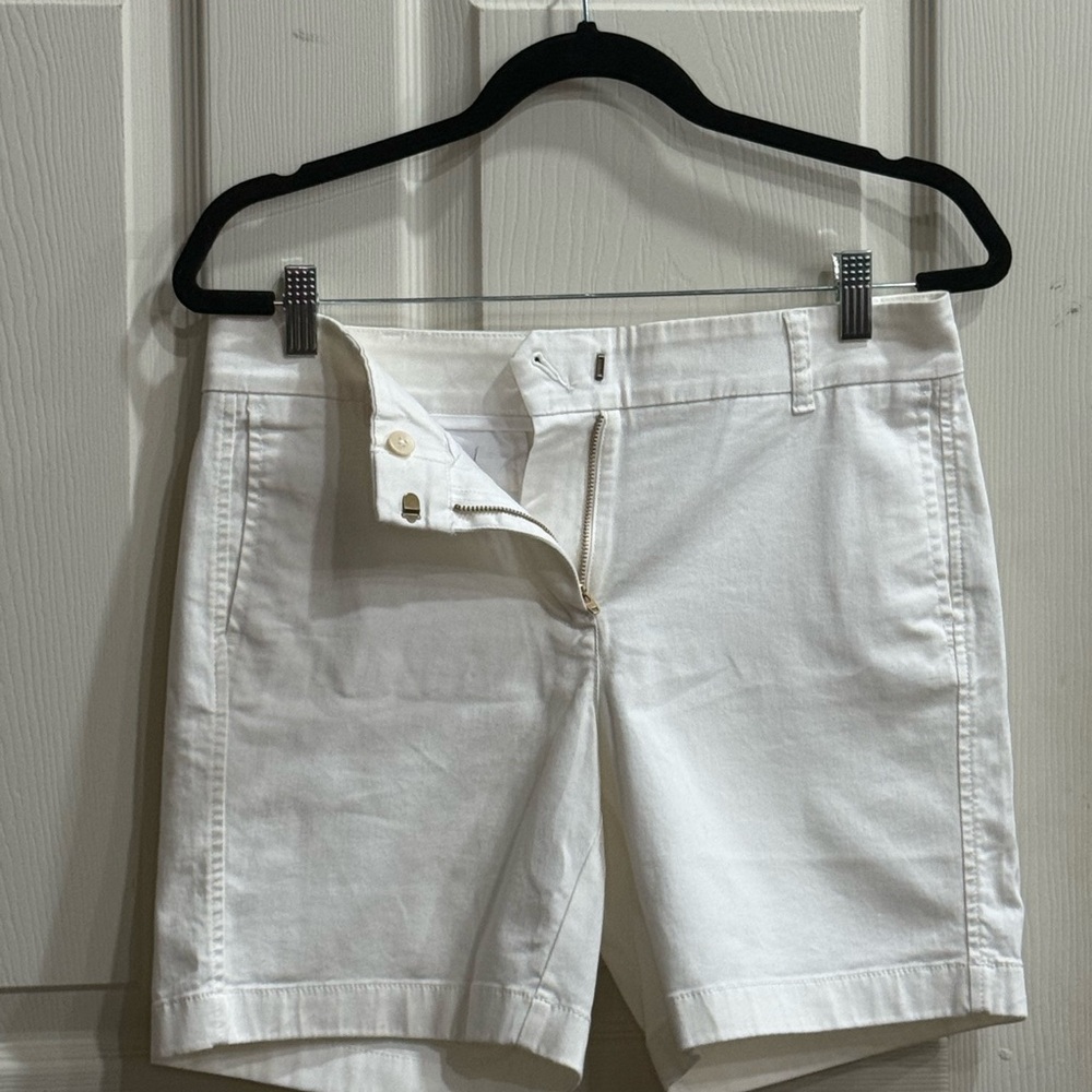 J. Crew White Bermuda Shorts Classic Cotton Blend